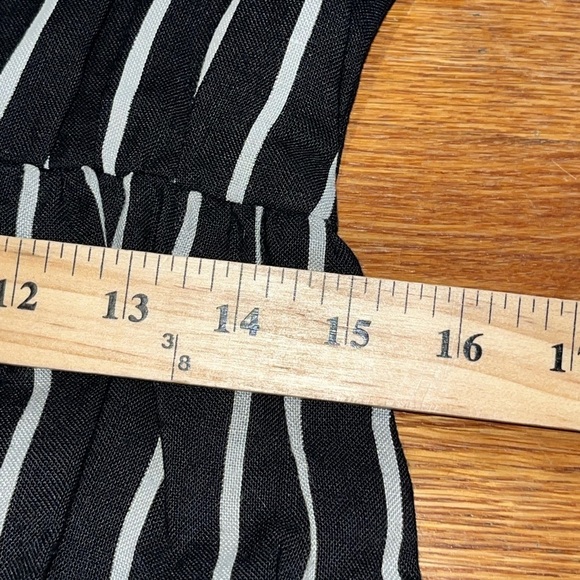 Bergdorf Goodman Adele Simpson vintage midi dress striped black white size 14 - Picture 7 of 7